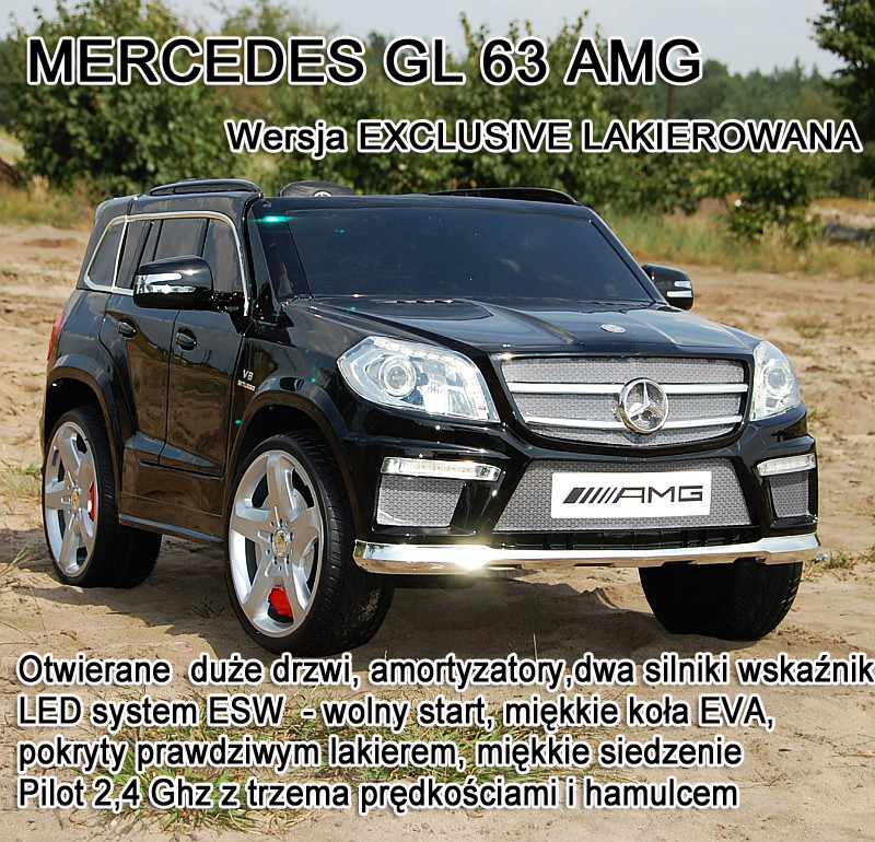 Samochód Na Akumulator - Mercedes Gl63 Amg - Ls-628-Czarny-Lakier - Super-Toys